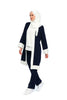 Woman’s Open Jacket Dark Blue and White