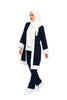 Woman’s Open Jacket Dark Blue and White
