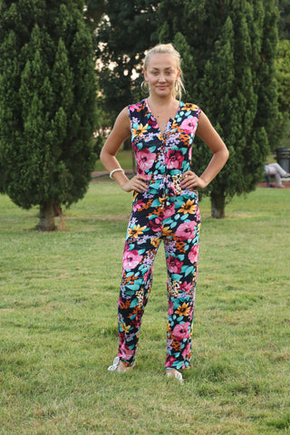 Jumpsuit Floral Pink